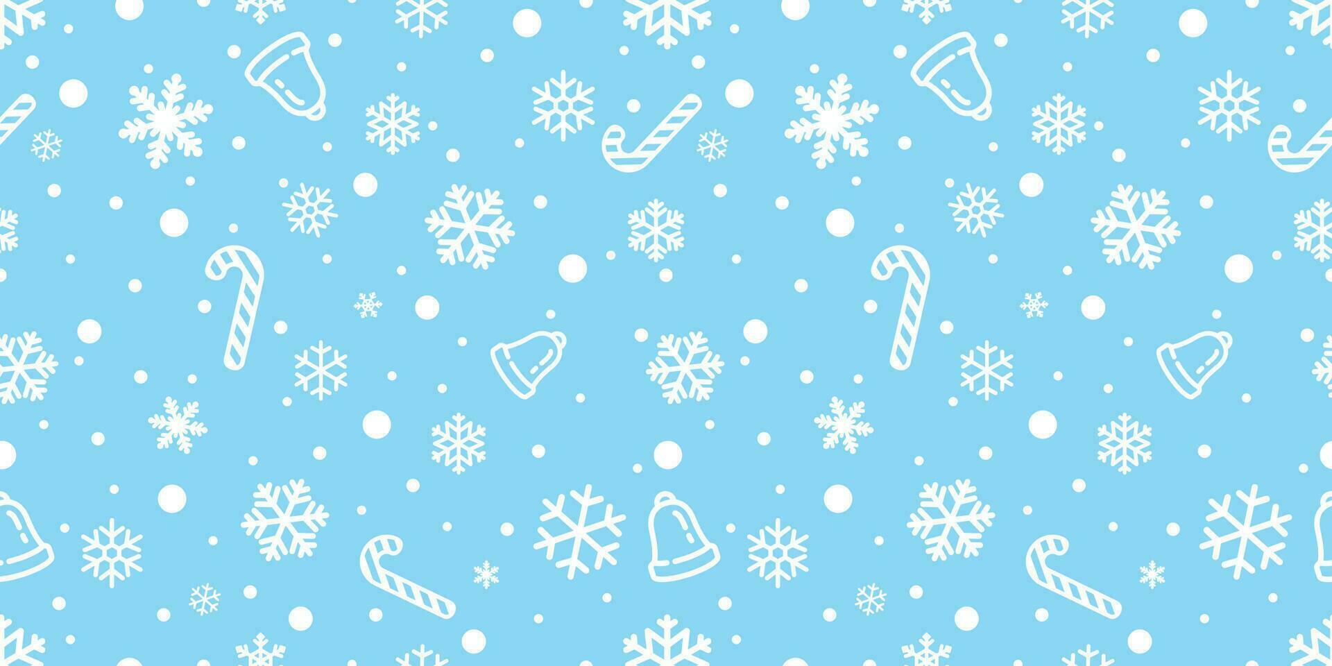 snöflinga sömlös mönster vektor jul snö xmas santa claus godis sockerrör klocka scarf isolerat upprepa tapet bricka bakgrund illustration gåva omslag papper