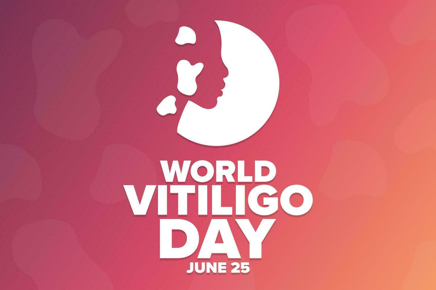 Welt Vitiligo Tag. Juni 25. Urlaub Konzept. Vorlage zum Hintergrund, Banner, Karte, Poster mit Text Inschrift. Vektor eps10 Illustration.