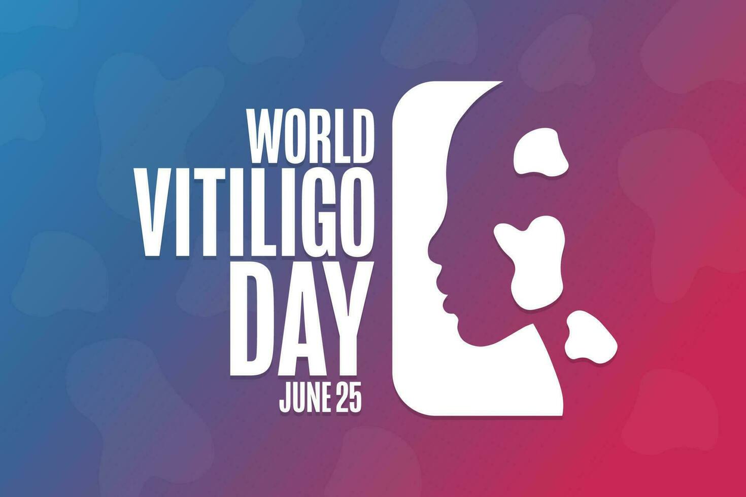 värld vitiligo dag. juni 25. Semester begrepp. mall för bakgrund, baner, kort, affisch med text inskrift. vektor eps10 illustration.