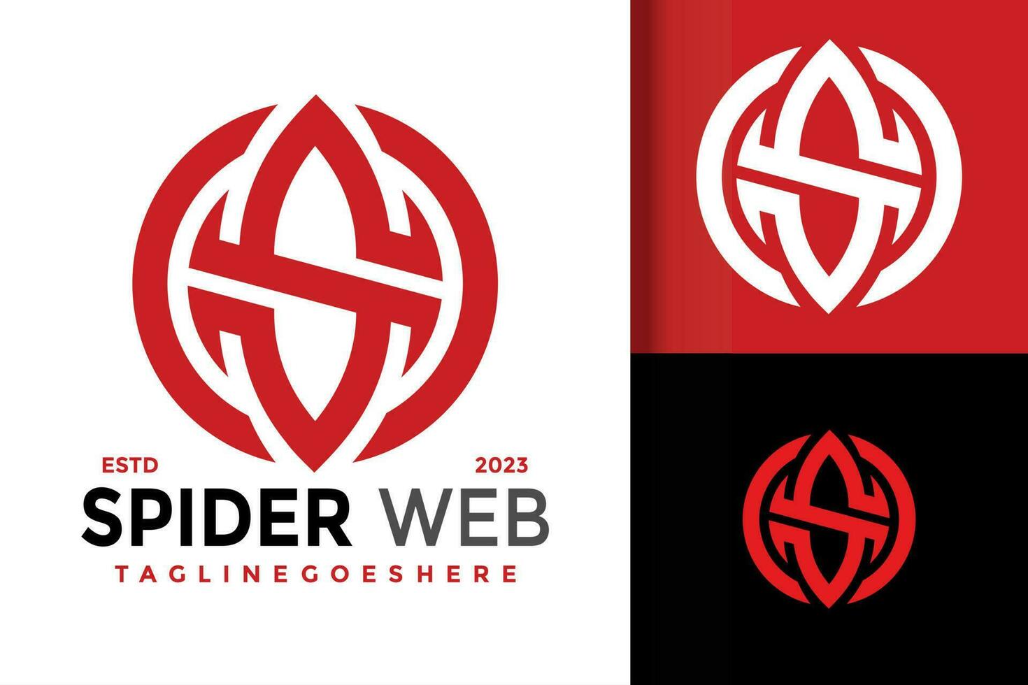 Brief s Spinne Netz Logo Vektor Symbol Illustration