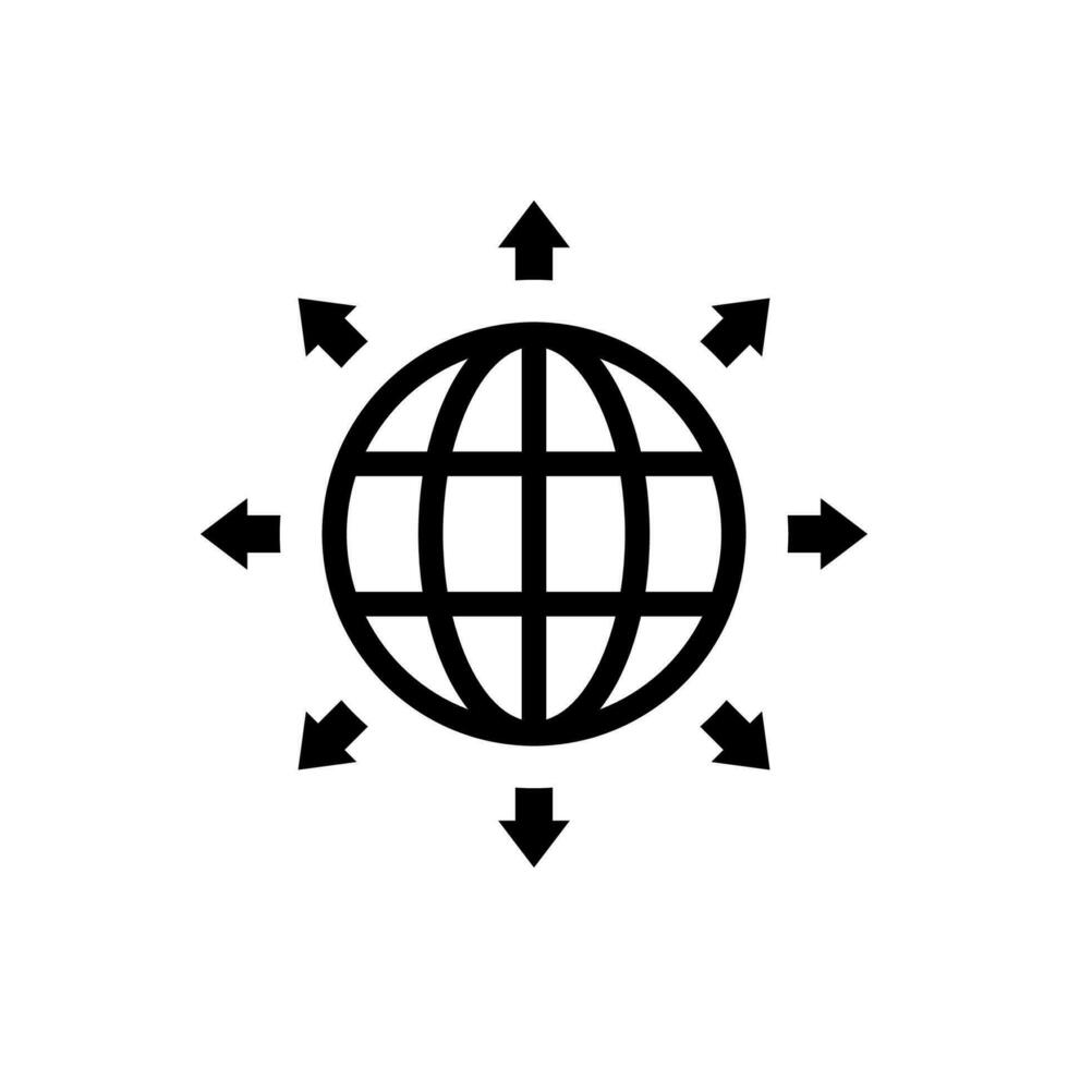 global Marketing Verteilung Symbol vektor