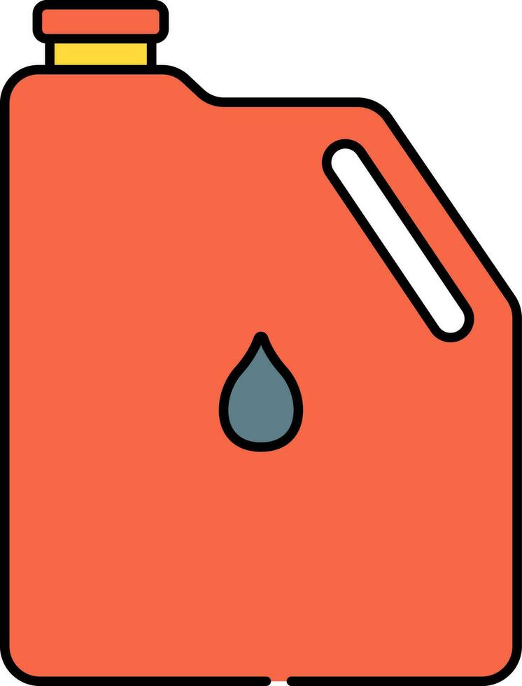orange Jerry kan ikon i platt stil. vektor