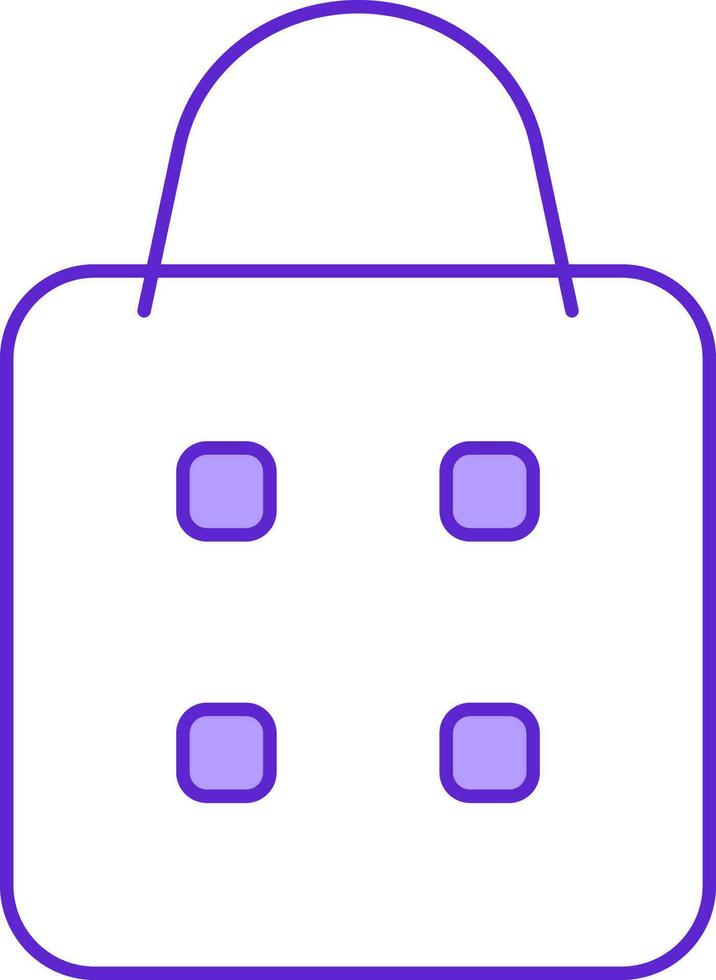 Geschäft App Symbol oder Symbol im violett und Weiß Farbe. vektor