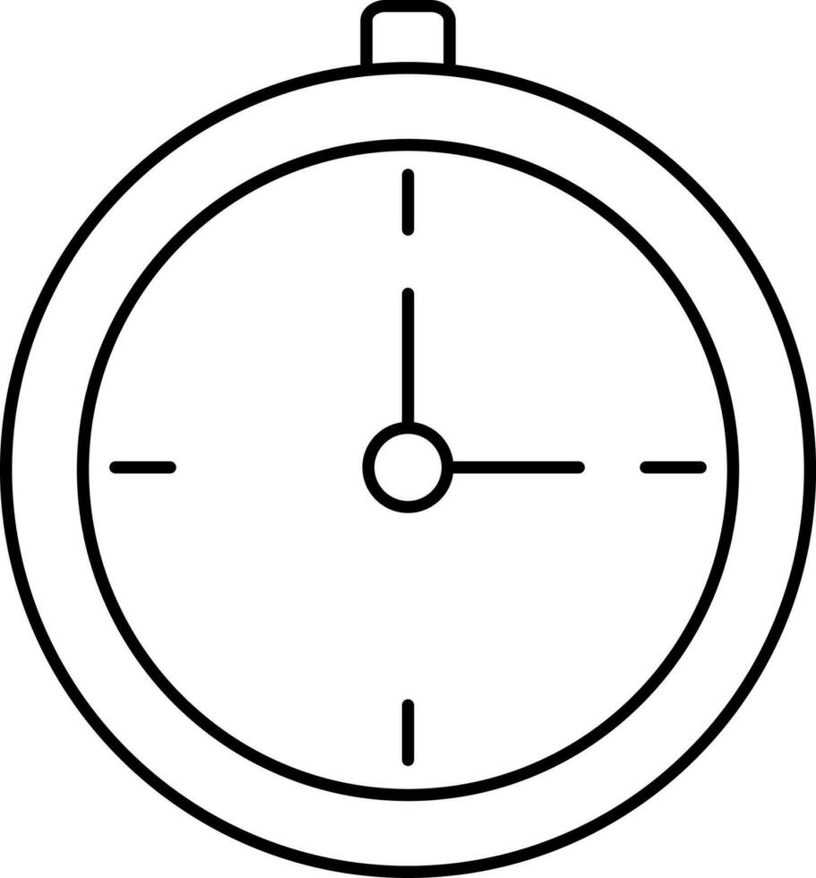 Uhr Symbol im dünn Linie Kunst. vektor