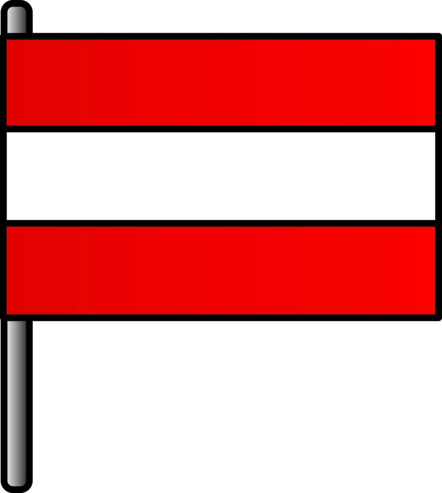österrike flagga ikon i platt stil. vektor
