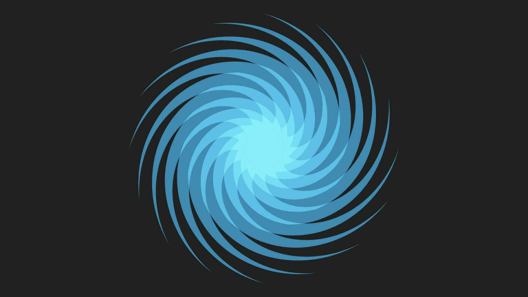 Blau Strudel Muster im das Center von das schwarz Hintergrund vektor