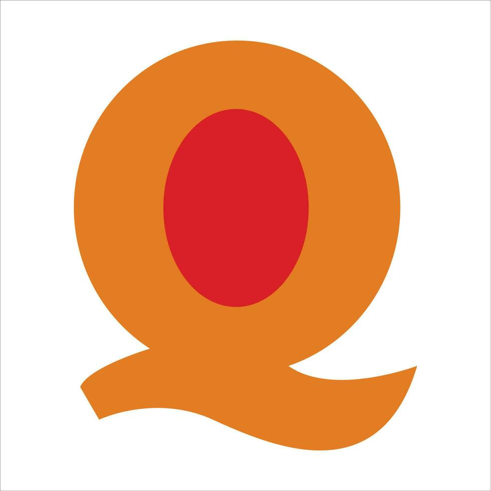 q Brief Logo Design und Vektor Kunst
