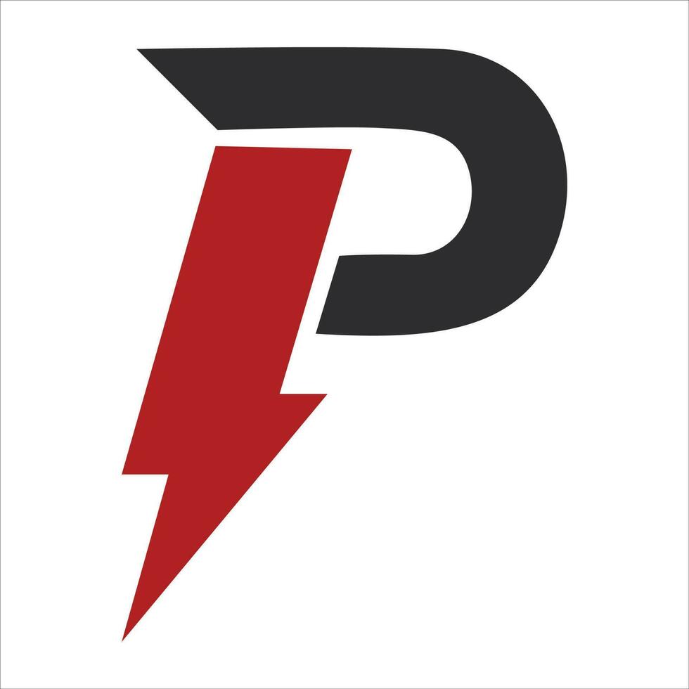 p Brief Logo Stil vektor