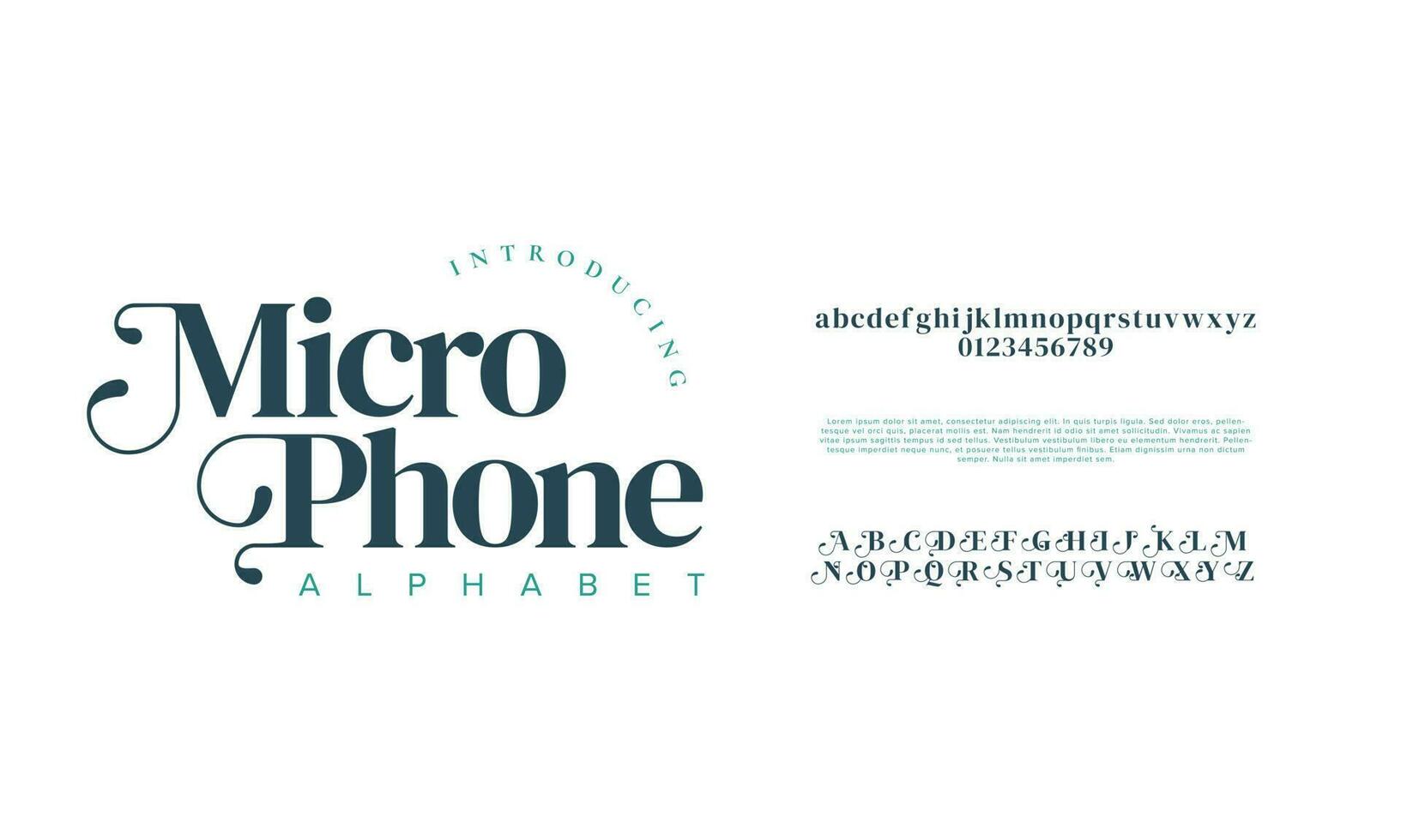 mikrofon abstrakt digital teknologi logotyp font alfabet. minimal modern urban typsnitt för logotyp, varumärke etc. typografi typsnitt versal små bokstäver och siffra. vektor illustration