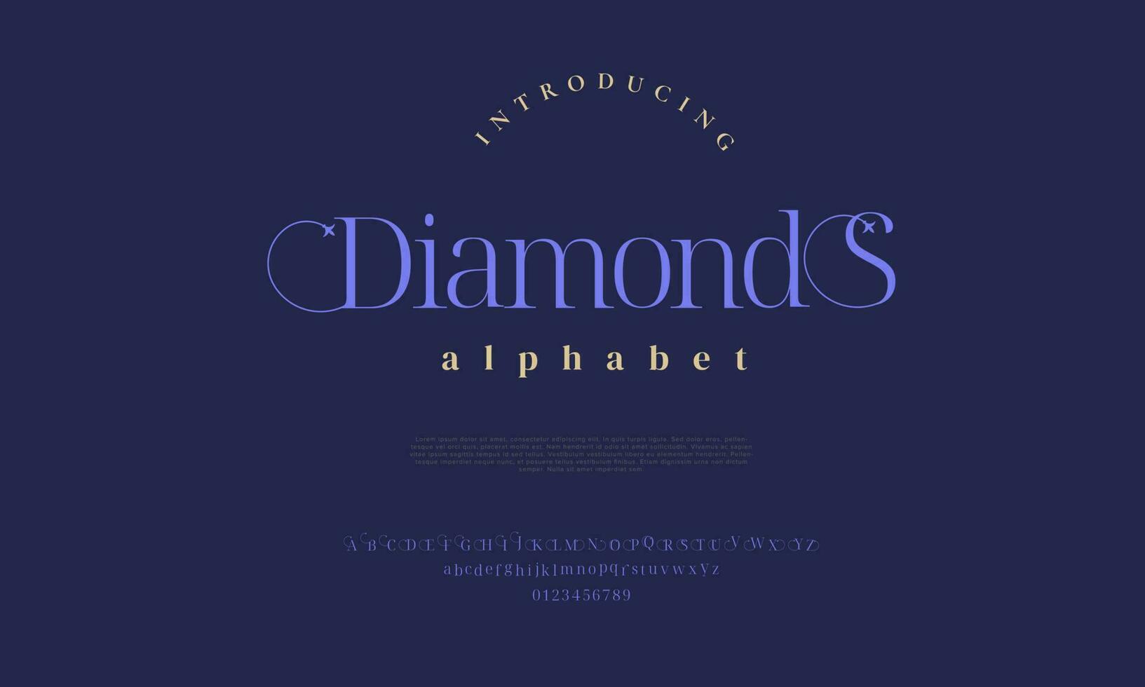 Diamanten elegant Alphabet Briefe Schriftart und Nummer. klassisch Beschriftung minimal Mode Entwürfe. Typografie modern serif Schriftarten dekorativ Jahrgang Design Konzept. Vektor Illustration