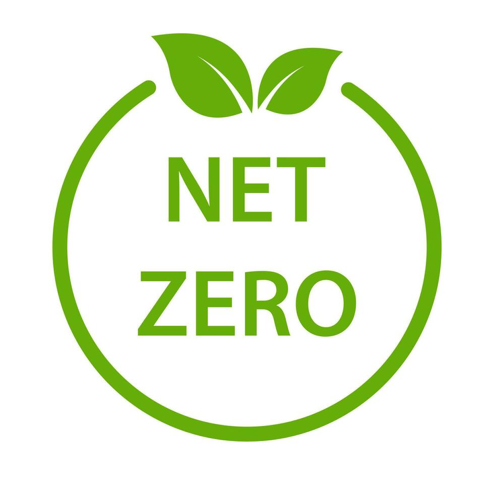 Netz Null Kohlenstoff Fußabdruck Symbol Vektor Emissionen kostenlos Nein Atmosphäre Verschmutzung co2 neutral Briefmarke zum Grafik Design, Logo, Webseite, Sozial Medien, Handy, Mobiltelefon Anwendung, ui