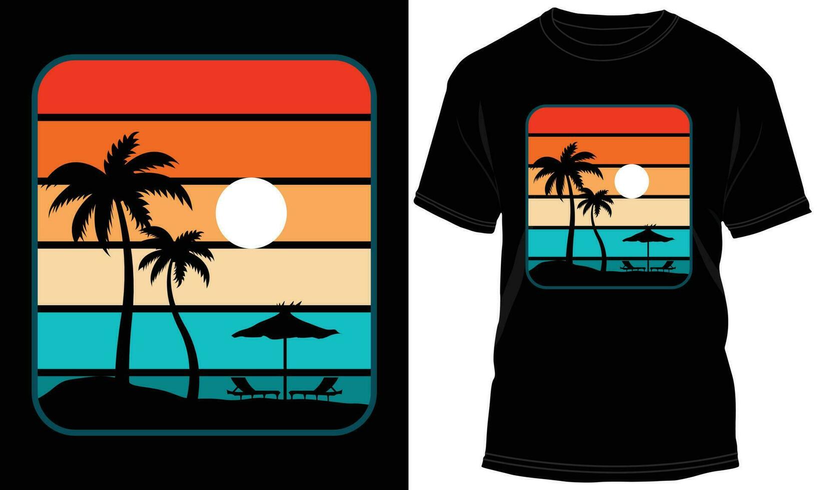 glücklich Sommer- T-Shirt Design vektor