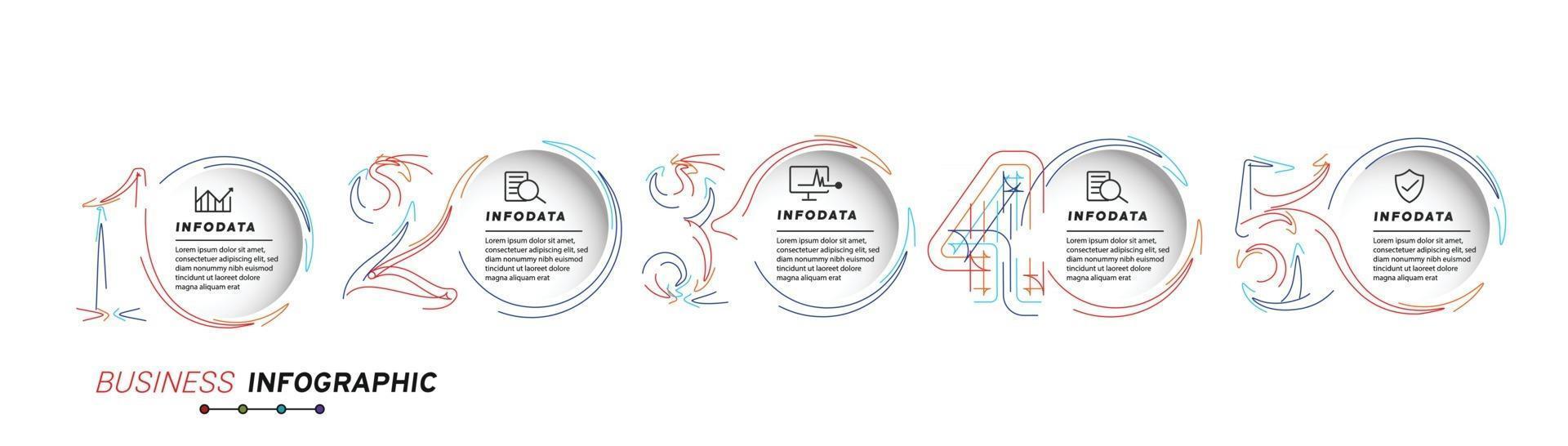 Design-Elemente von Business-Infografiken Satz von 3D-Infografiken vektor