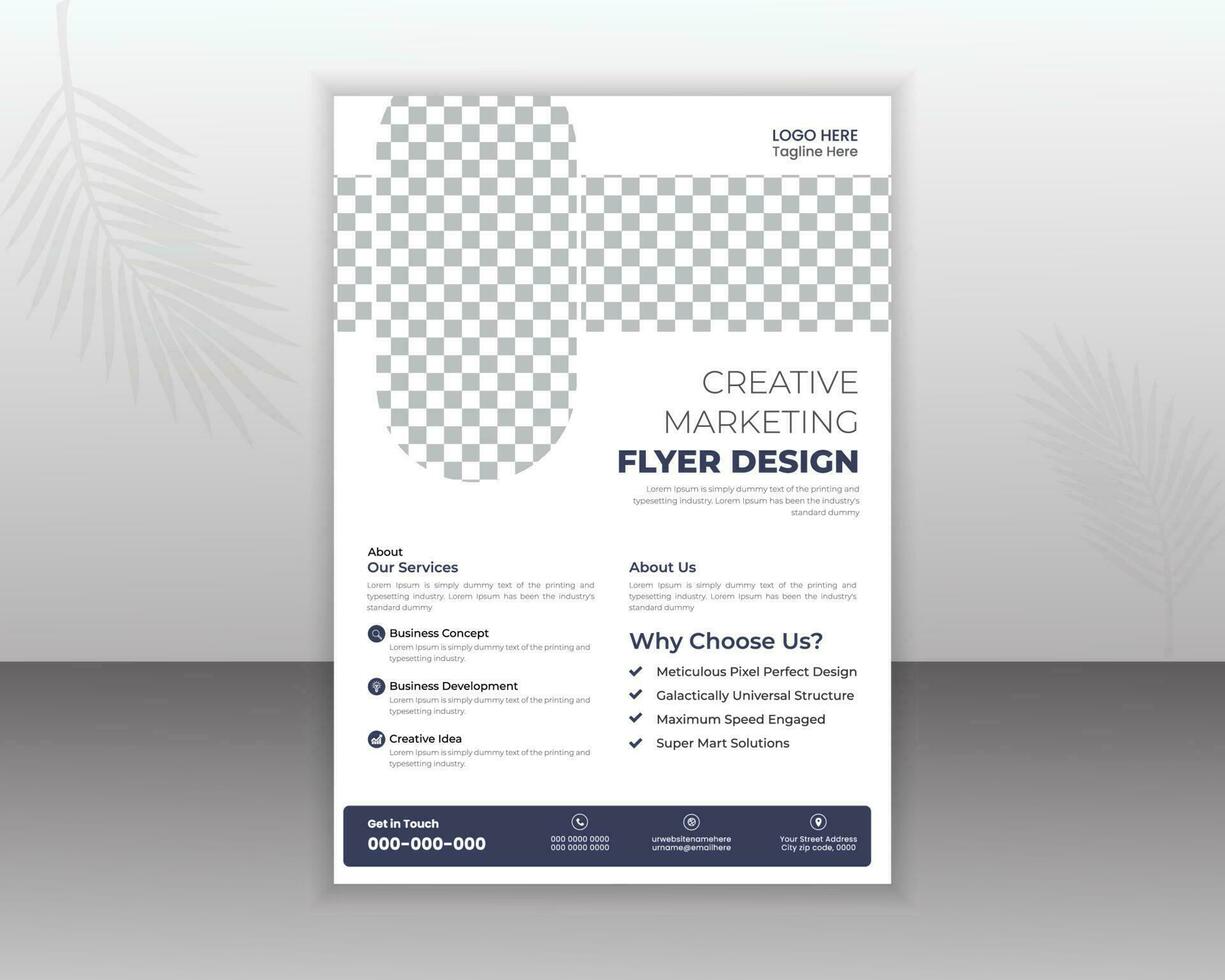 korporativ Flyer Design Vorlage zum Ihre Geschäft mit abstrakt Formen vektor