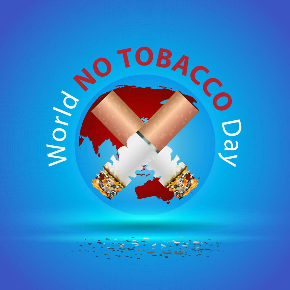 värld Nej tobak dag vektor begrepp sluta rökning
