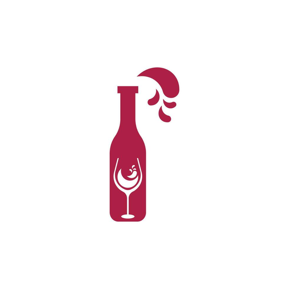 Weinsymbol und Symbolvektorvorlage vektor