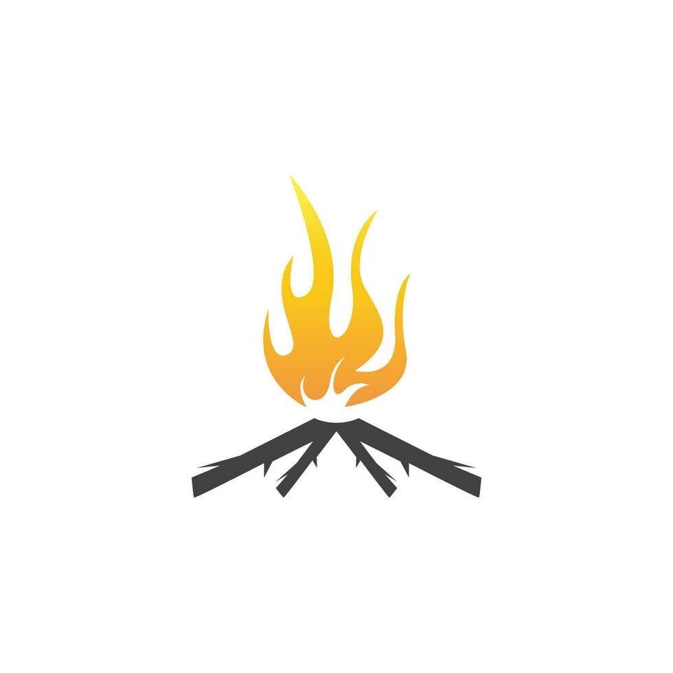 Jahrgang Hipster Lagerfeuer Logo Vektor Illustration