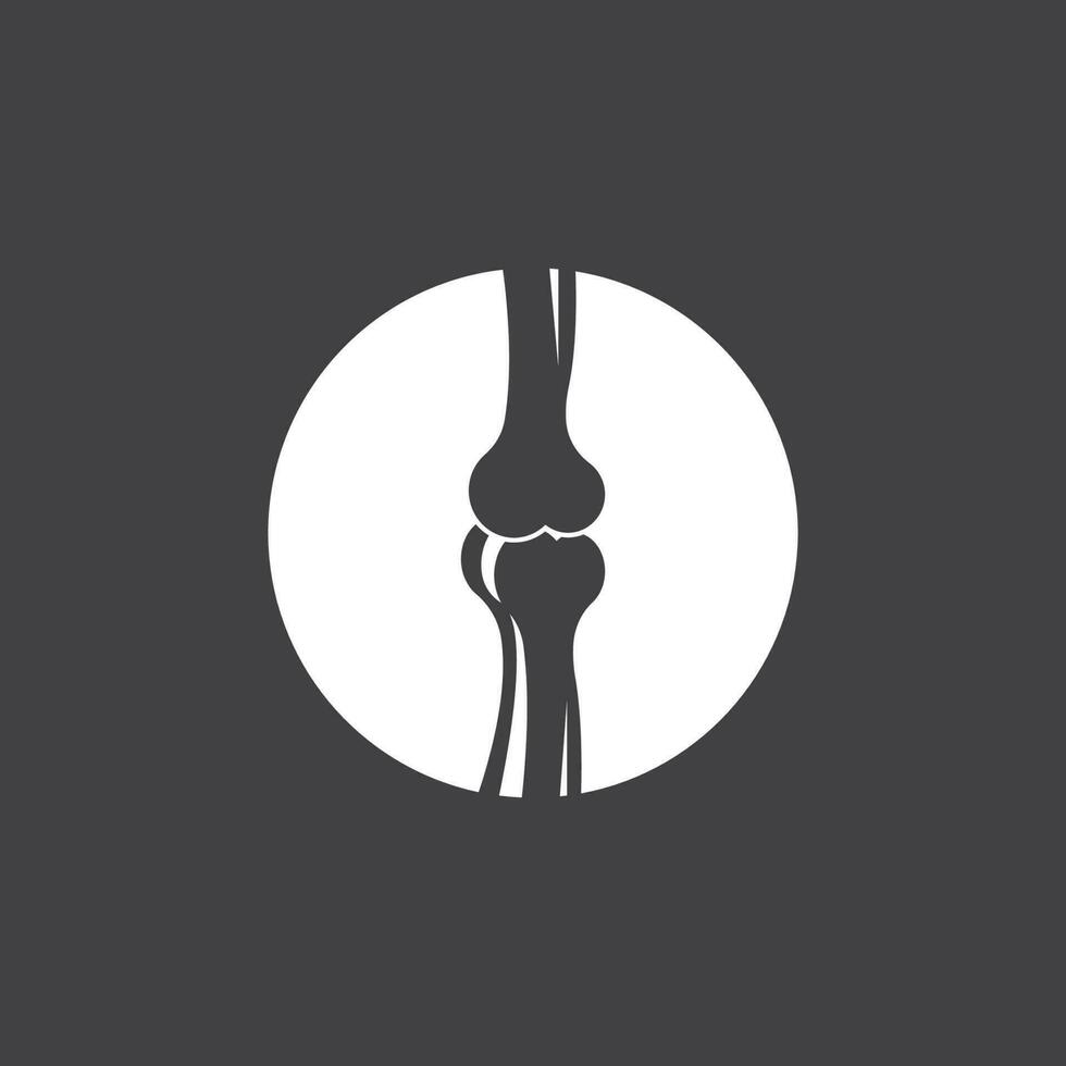 Mensch Knochen orthopädisch Logo Vektor. Anatomie Skelett eben Design Vorlage Illustration vektor