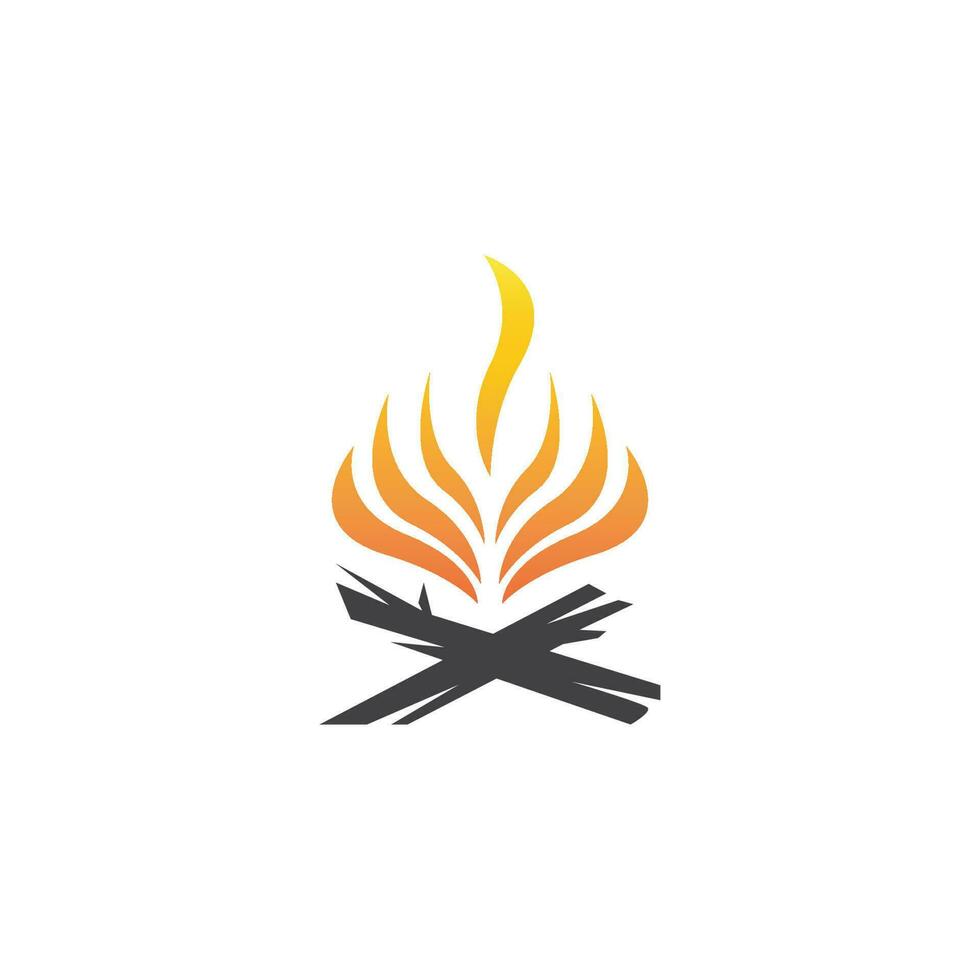 Jahrgang Hipster Lagerfeuer Logo Vektor Illustration