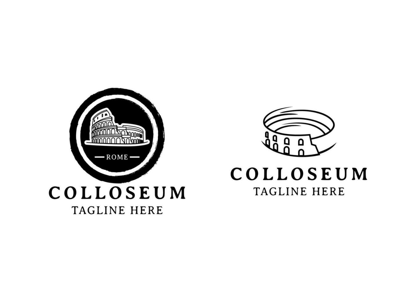 vektor logotyp av de stad av rom, Italien. colosseum logotyp design vektor illustration