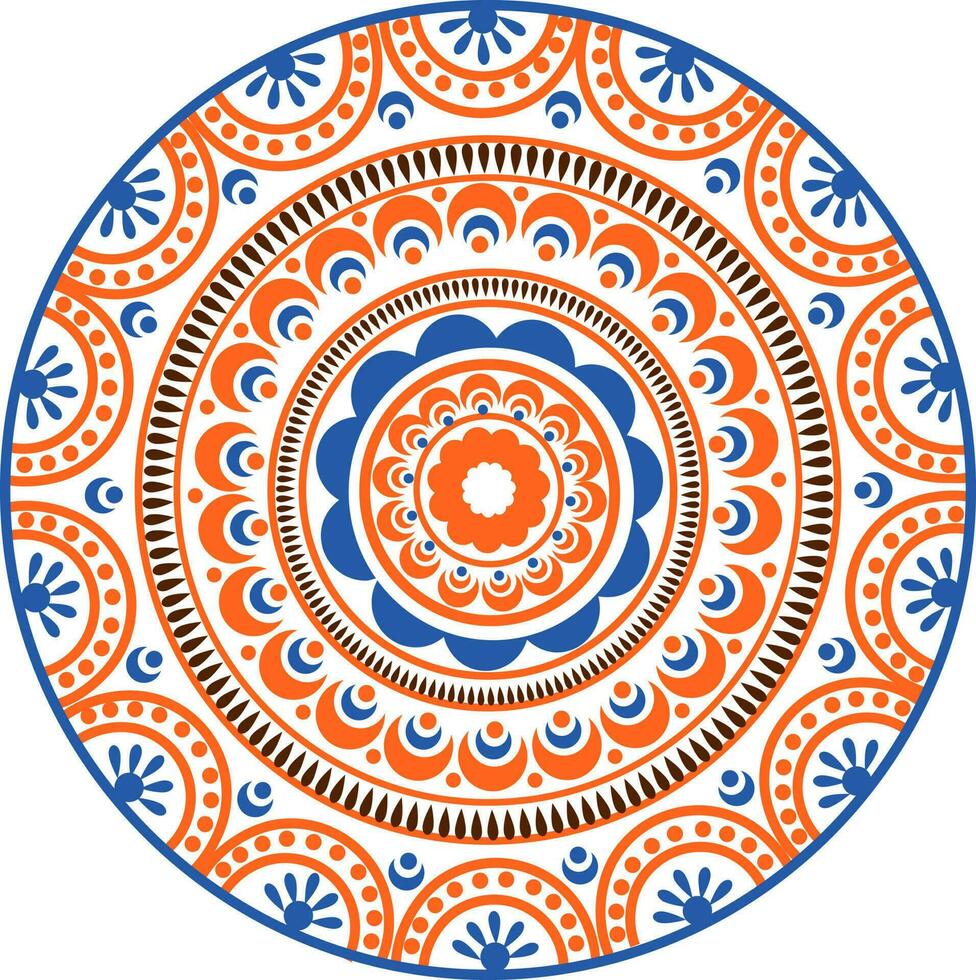 elegant dekorativ Mandala mit Blumen- Design. vektor