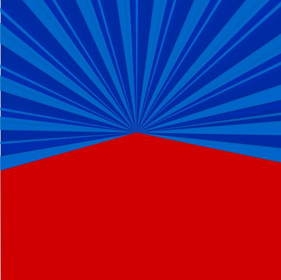 abstrakt Strahlen Hintergrund im Blau und rot Farben. vektor