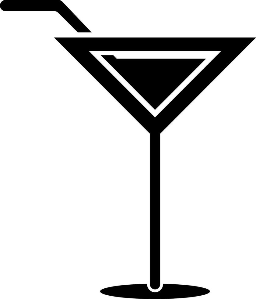 platt illustration av cocktail glas. vektor