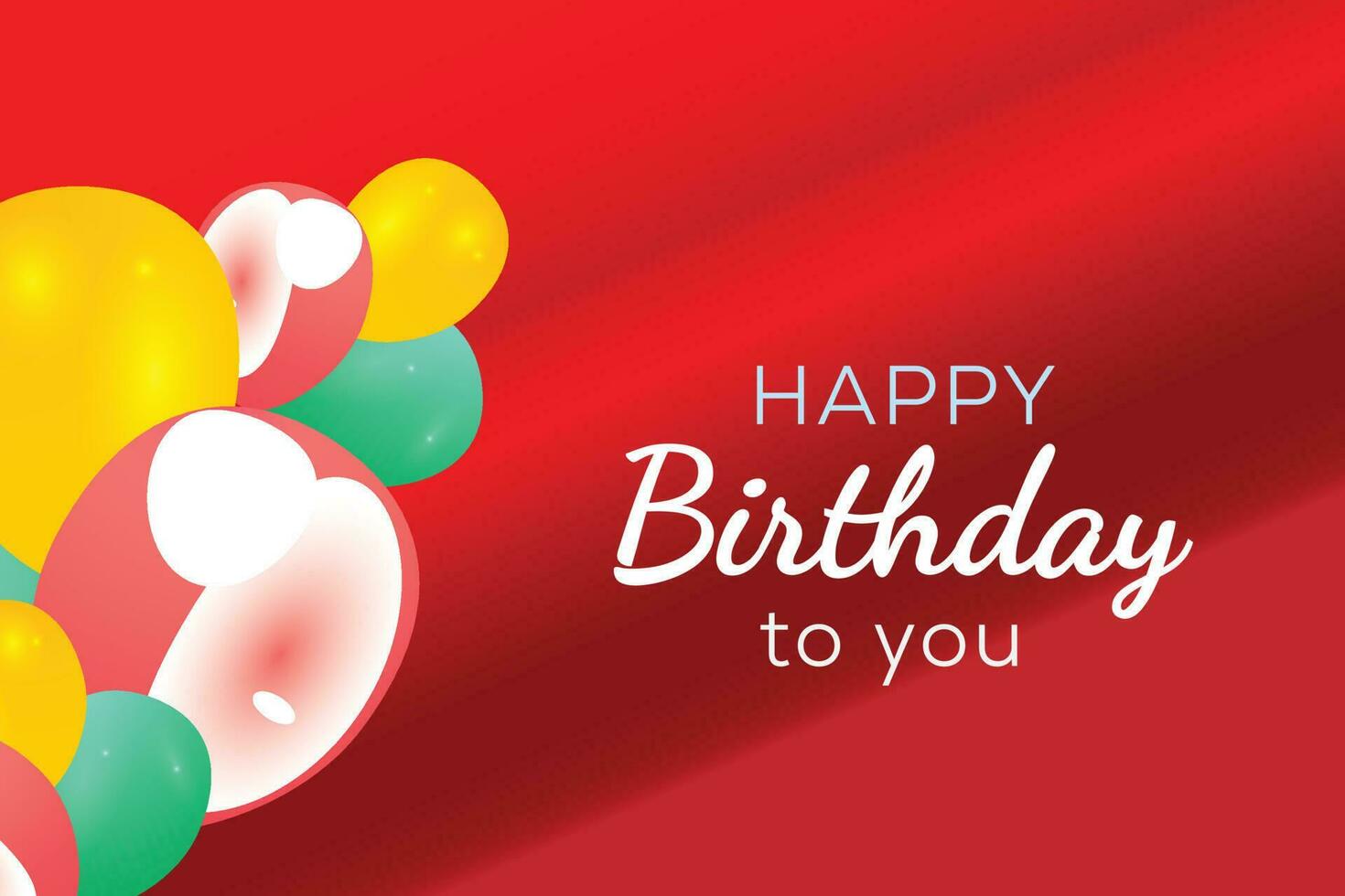 glücklich Geburtstag Feier Schöne Grüße rot Hintergrund mit Luftballons vektor