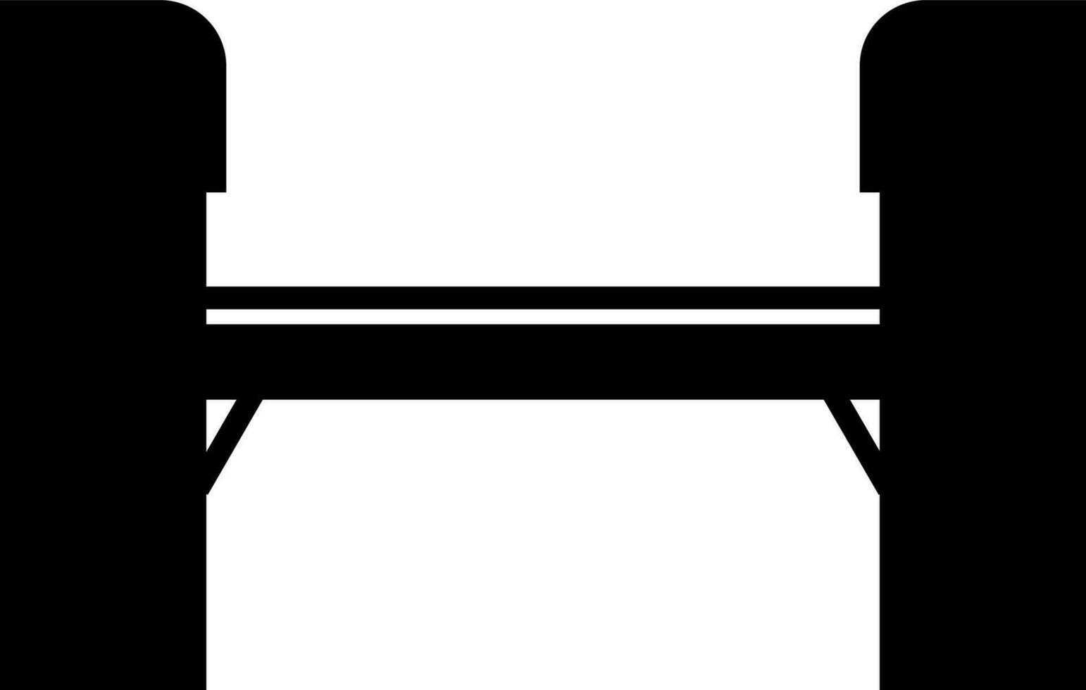 isolerat illustration av bro i svart Färg. vektor
