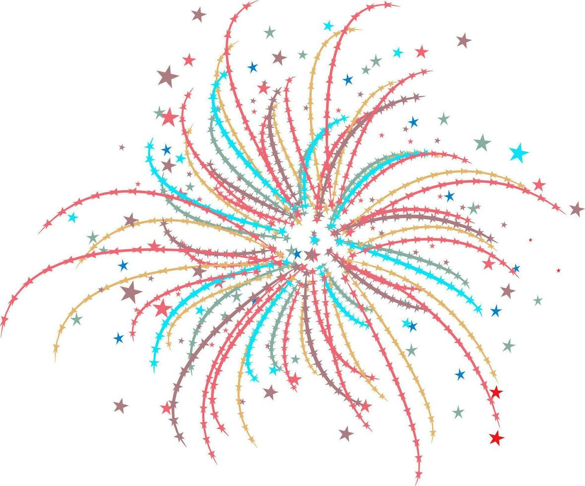 Karneval Hintergrund mit bunt Feuerwerk. vektor