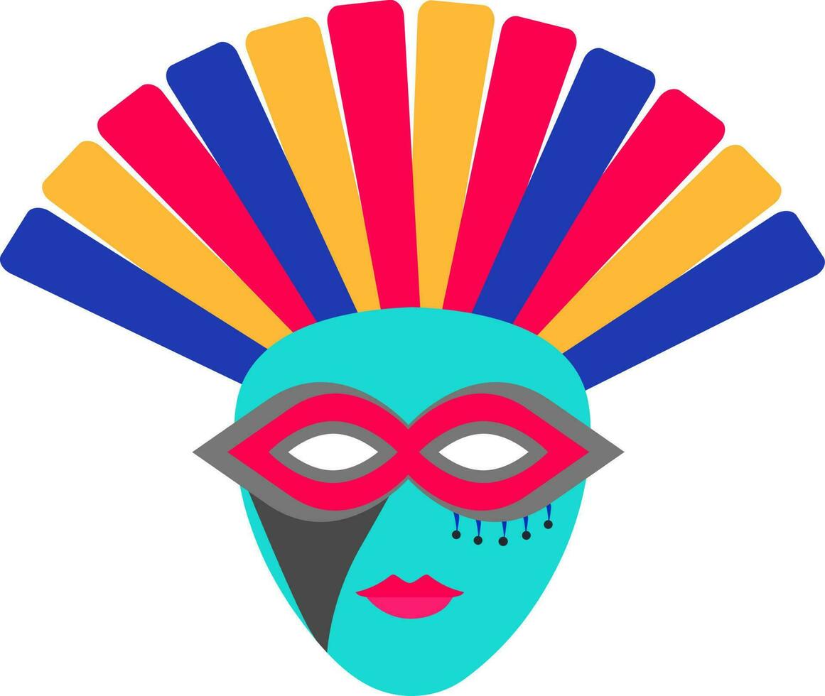 Illustration von Karneval Gesicht Maske. vektor