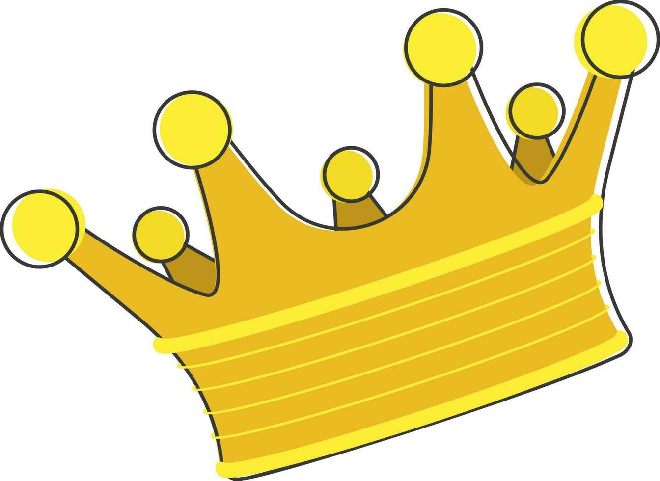 prinsessa krona i Färg för karneval begrepp. vektor