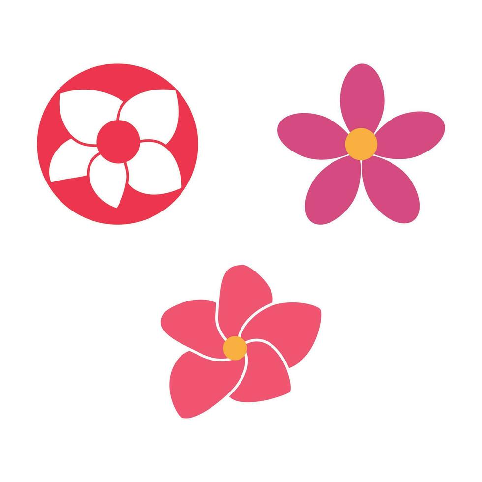 Schönheit Plumeria Symbol Blumen Design Illustration Symbol vektor