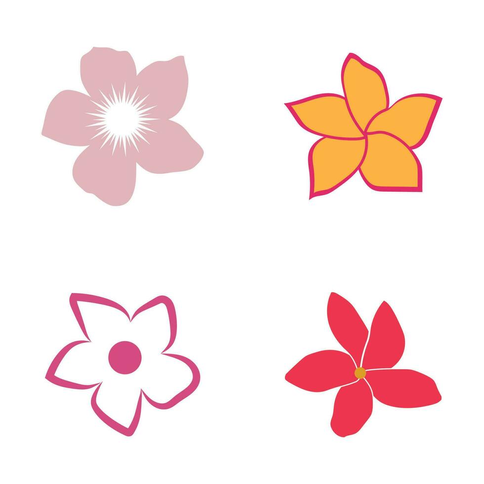 Schönheit Plumeria Symbol Blumen Design Illustration Symbol vektor