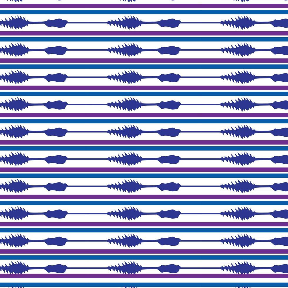 geometrische und nahtlose Muster blaue und rosa Farblinien vektor