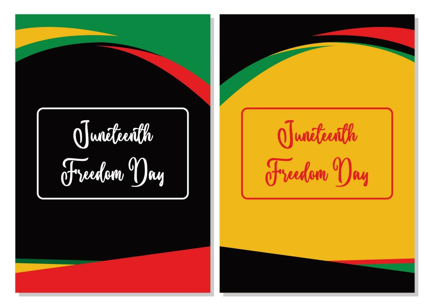 19. Juni Thema Schwarz, Rot, Gelb, Grün Farbe Hintergrund, Freiheit Tag, jährlich Urlaub. Vektor Design zum Banner, Gruß Karte, Poster, Sozial Medien.