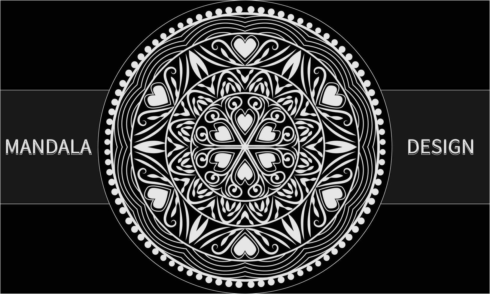 Mandala Design. abstrakt Blumen- Hintergrund Design. vektor