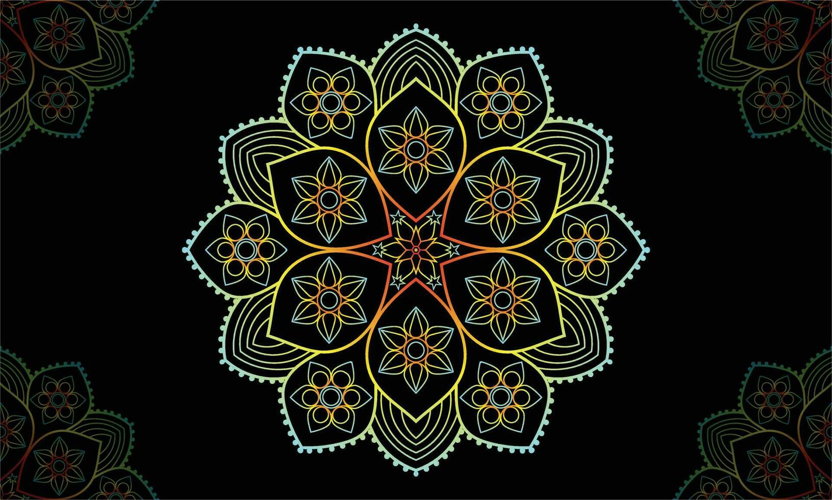 mandala design. abstrakt blommig bakgrund design. vektor