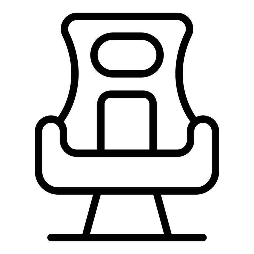 Arbeit Stuhl Symbol Gliederung Vektor. Spieler Ausrüstung vektor
