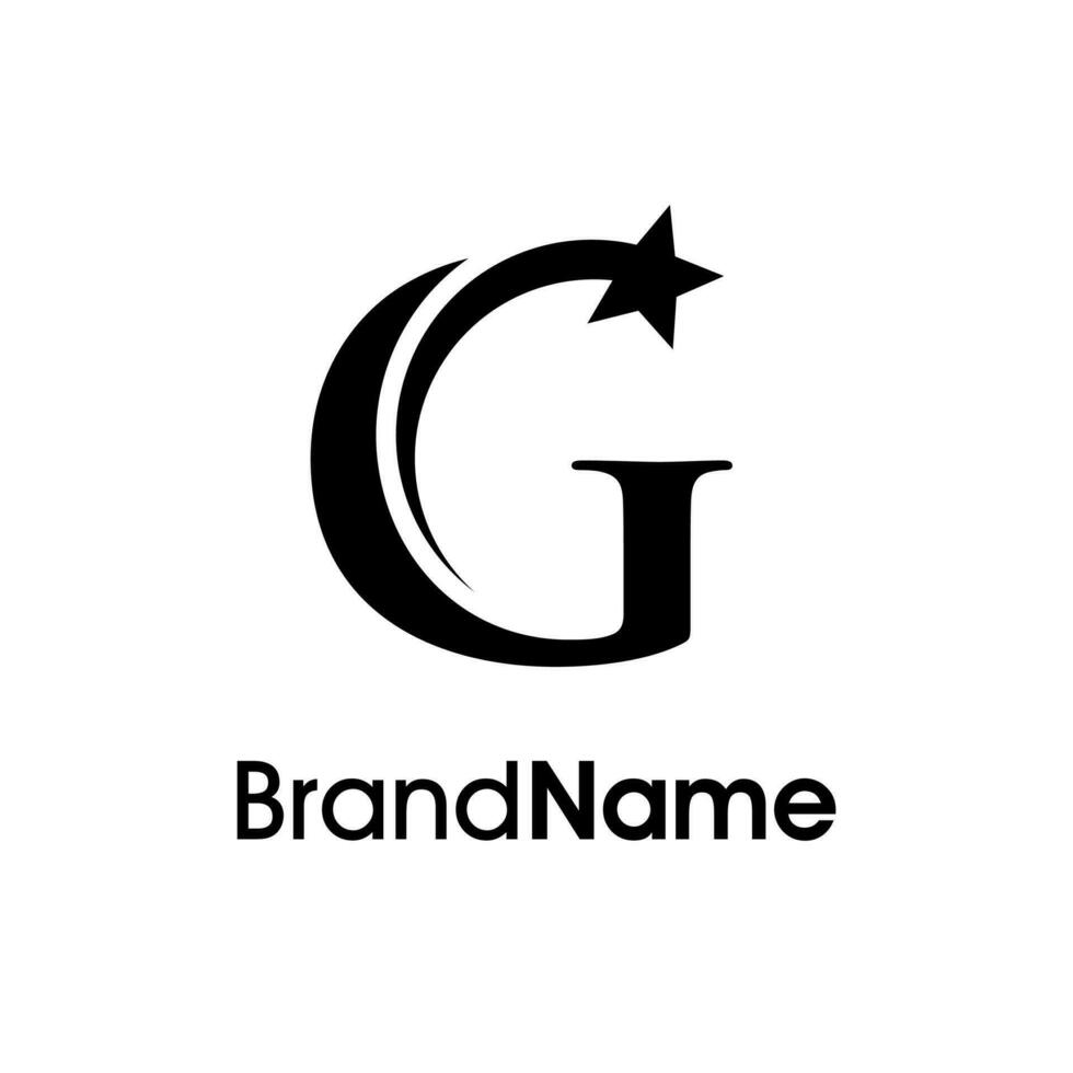 elegant Initiale G Star Logo vektor