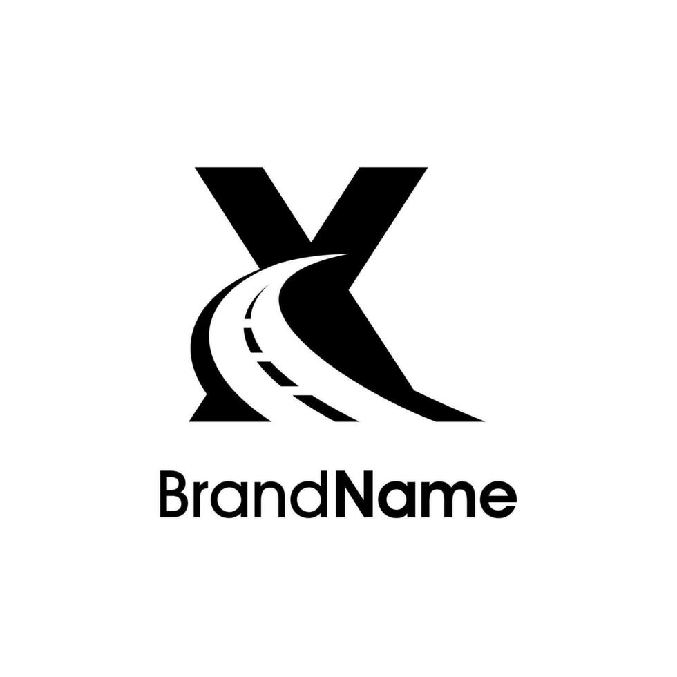 enkel första x sätt logotyp vektor