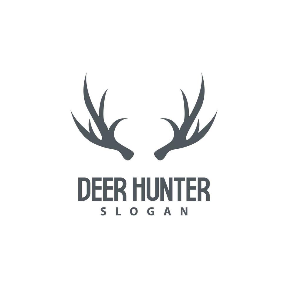 rådjur logotyp, rådjur jägare vektor, skog djur- design, rådjur horn retro årgång symbol design ikon vektor