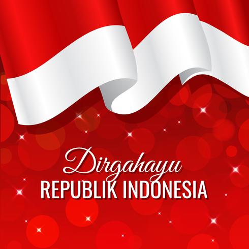 Indonesien Pride Flag Background vektor