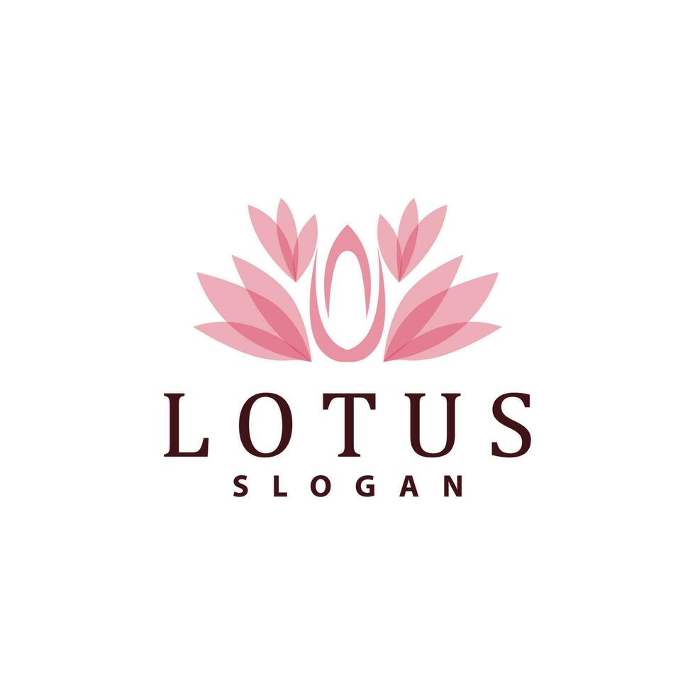 Lotus Logo, Blume Pflanze Vektor, minimalistisch einfach Linie Design, Symbol Symbol Vorlage vektor