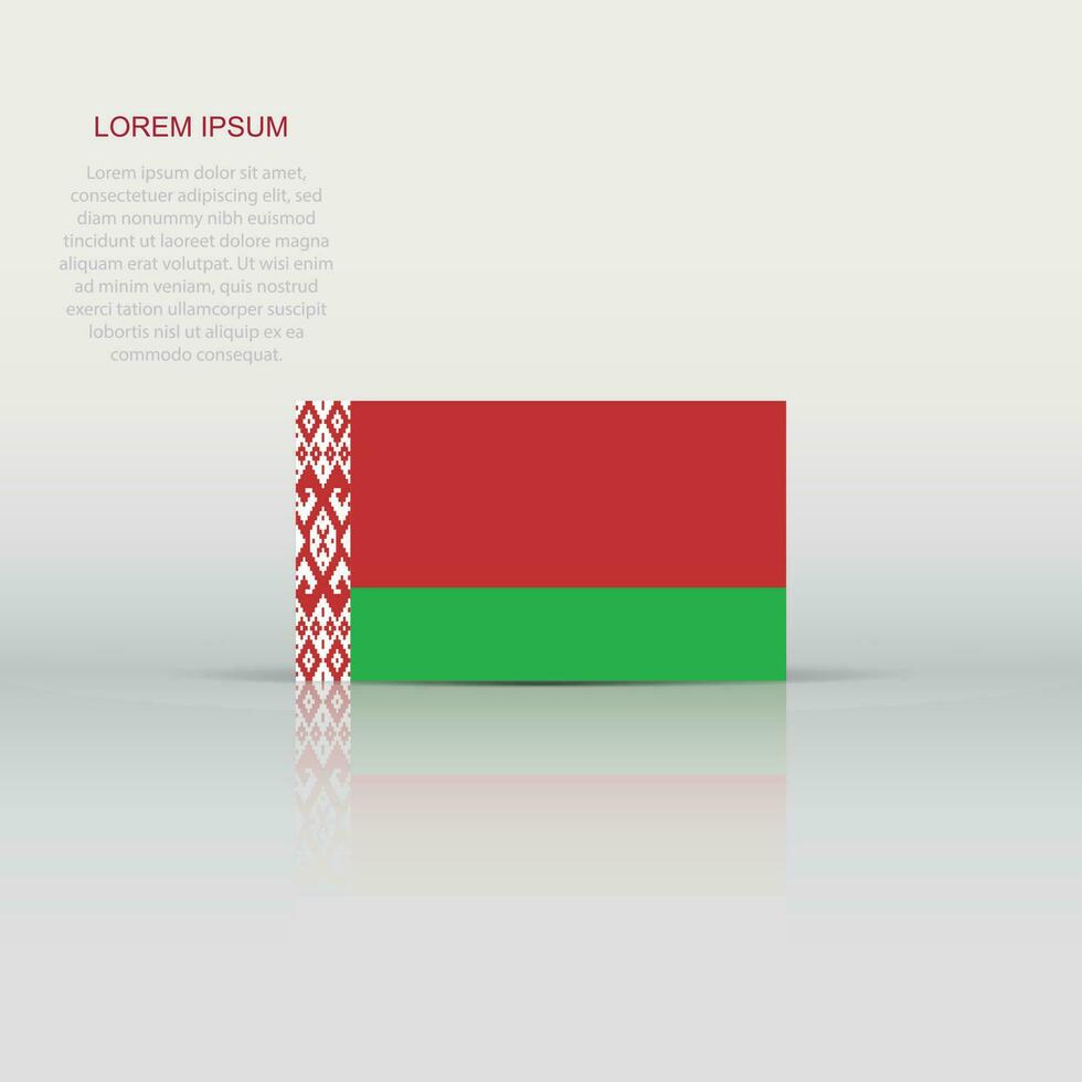 Vitryssland flagga ikon i platt stil. nationell tecken vektor illustration. klok företag begrepp.