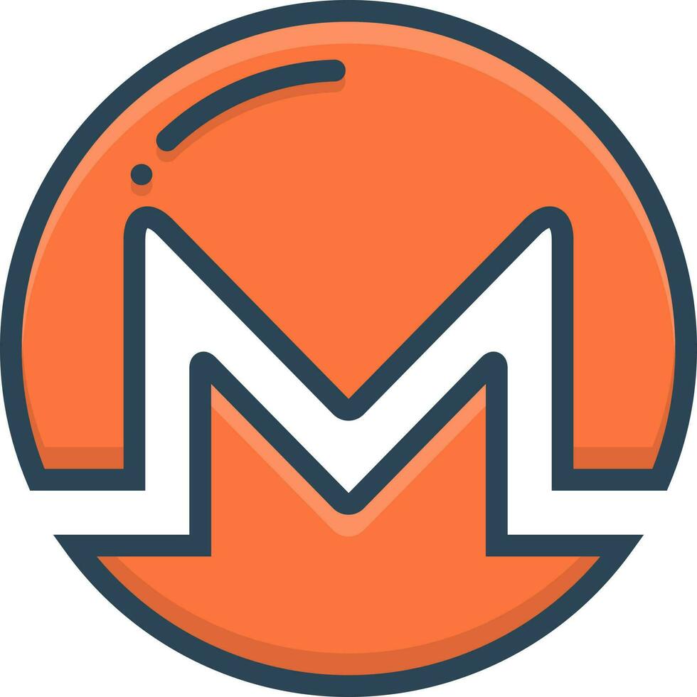 Farbe Symbol zum Monero vektor