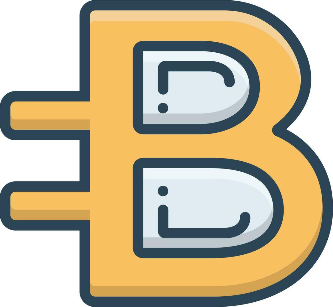 Färg ikon för bytecoin vektor