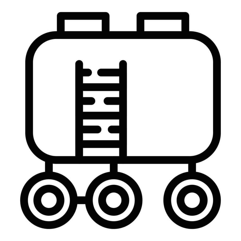 Panzer Treibstoff Symbol Gliederung Vektor. Öl liefern vektor