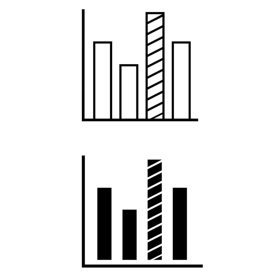 Diagram ikon vektor uppsättning. schema illustration tecken samling. diagram symbol eller logotyp.