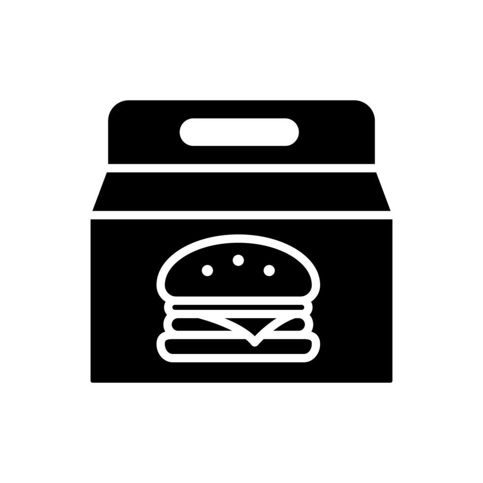 mat leverans ikon vektor. hämtmat mat illustration tecken. snabb mat symbol eller logotyp. vektor